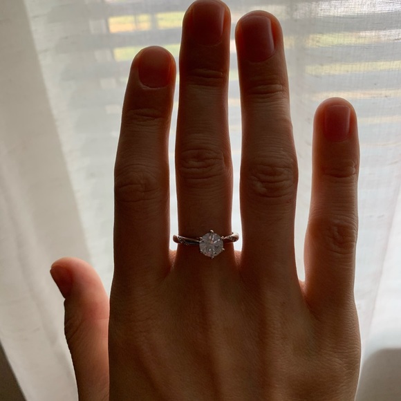 Gorgeous 925 Silver Ring Women White Sapphire - Picture 5 of 8